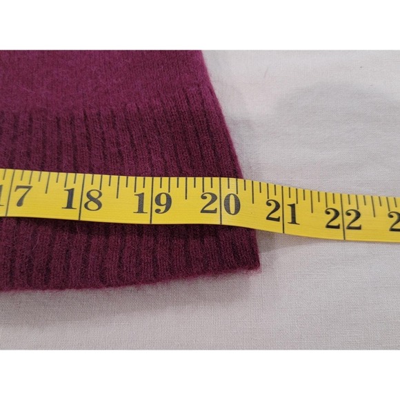 C By Bloomingdales 100% 2 Ply Cashmere Wine Color V Neck Cardigan L - Picture 8 of 10